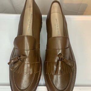 Patricia Green Brown Tassel Loafers Sleek Flats